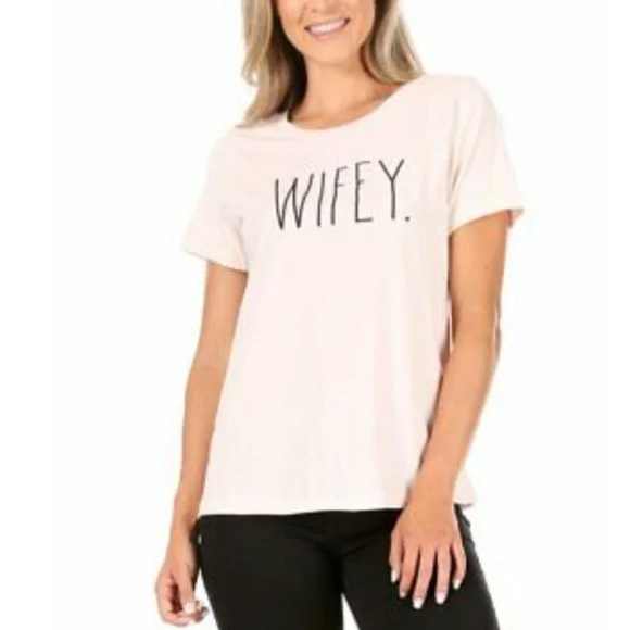 Rae Dunn Women's "WIFEY" T-shirt - Picture 2 of 10